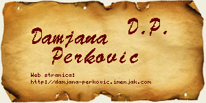 Damjana Perković vizit kartica